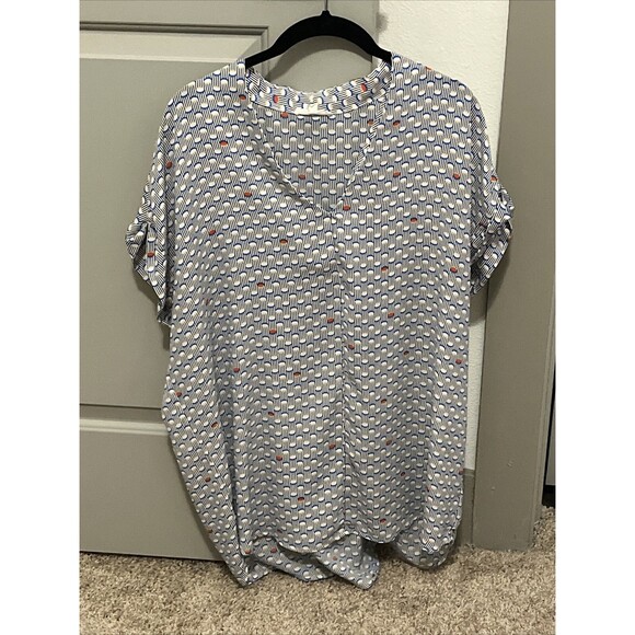 Pleione Tops - Pleione | Women's Black and White Pattern Sleeveless Top | Size: XL